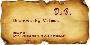 Drahovszky Vilmos névjegykártya